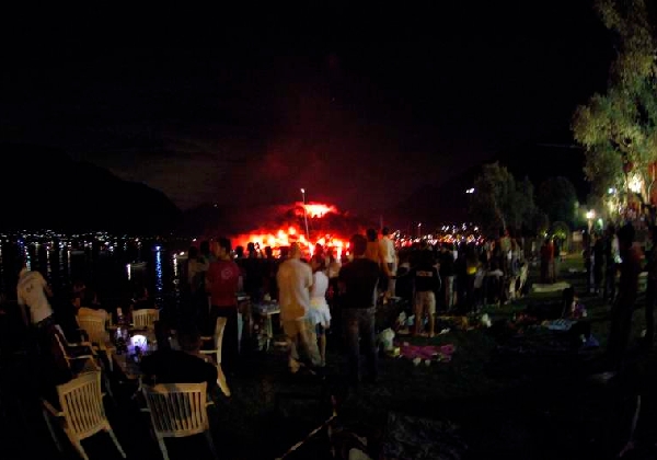 Italy Lake Como Festival FireWorks